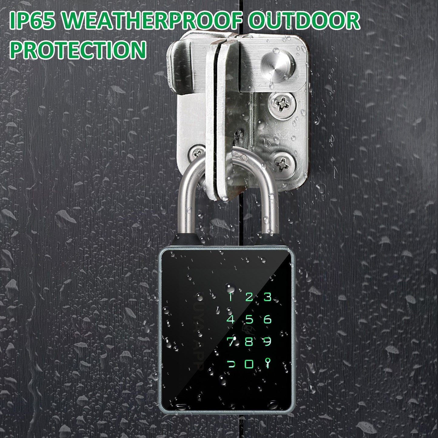 Waterproof Smart Fingerprint Padlock with Keypad & APP Unlock T55C
