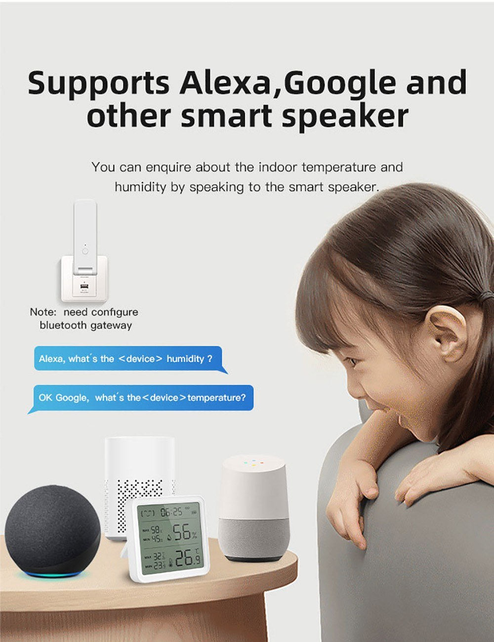 Smart Wireless Bluetooth Temperature & Humidity Sensor and Linkage Detector