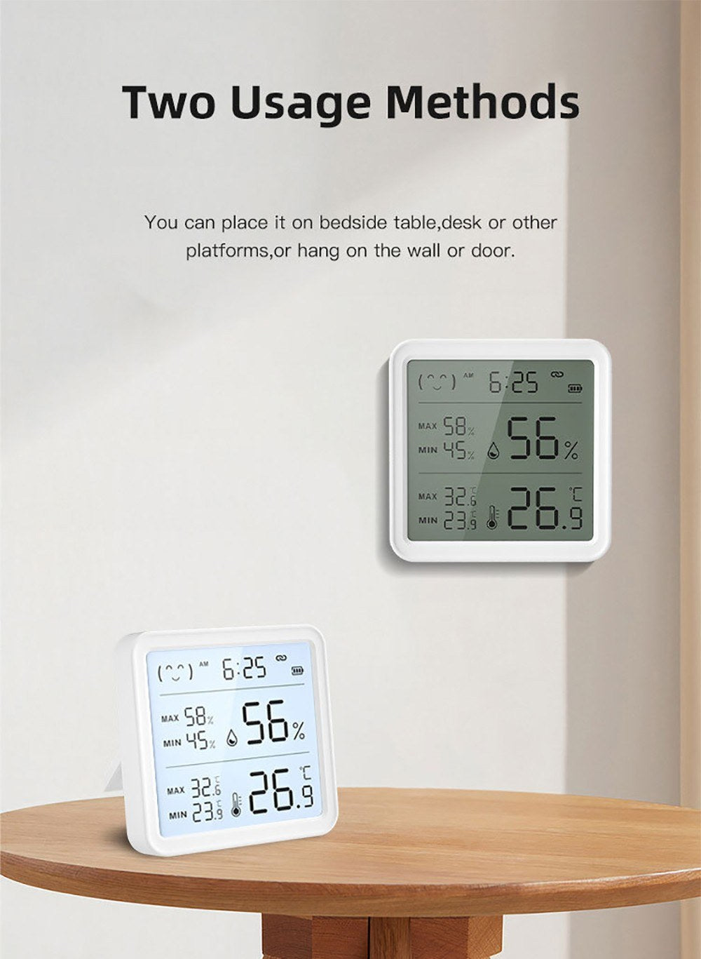 Smart Wireless Bluetooth Temperature & Humidity Sensor and Linkage Detector