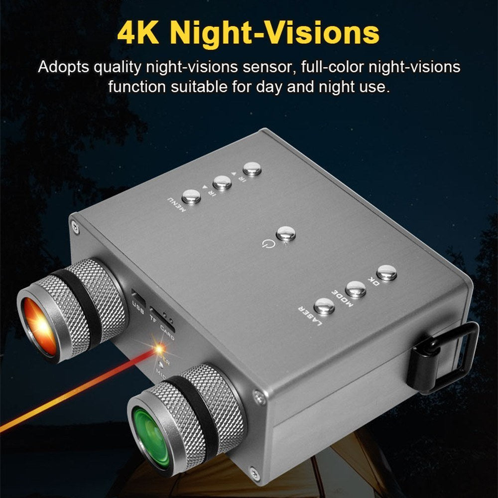 4K Infrared Night Vision Camera, 600M Full-Dark, 3.0 IPS Screen, 8X Zoom, Photo & Video, Outdoor Camping, Hunting, Fishing