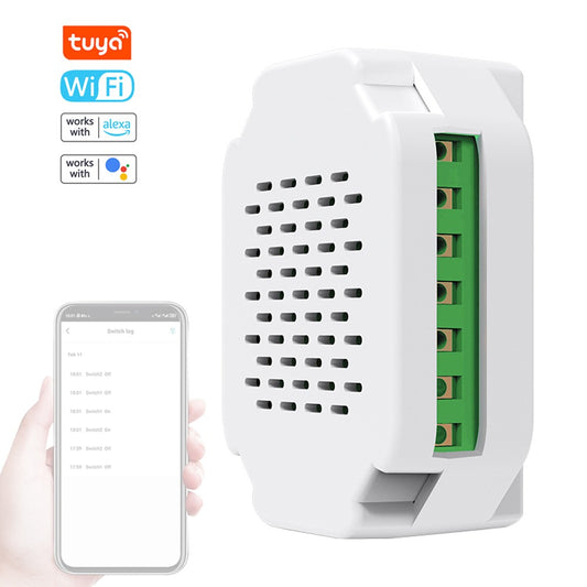 Tuya WiFi Smart Relay Switch with Voice Control via Alexa & Google Home – App-Enabled Home Automation