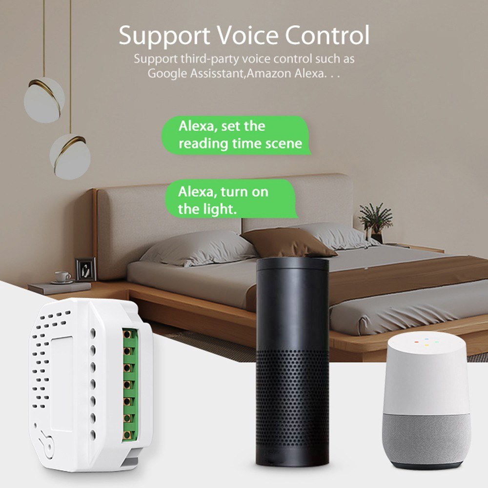 Tuya WiFi Smart Relay Switch with Voice Control via Alexa & Google Home – App-Enabled Home Automation