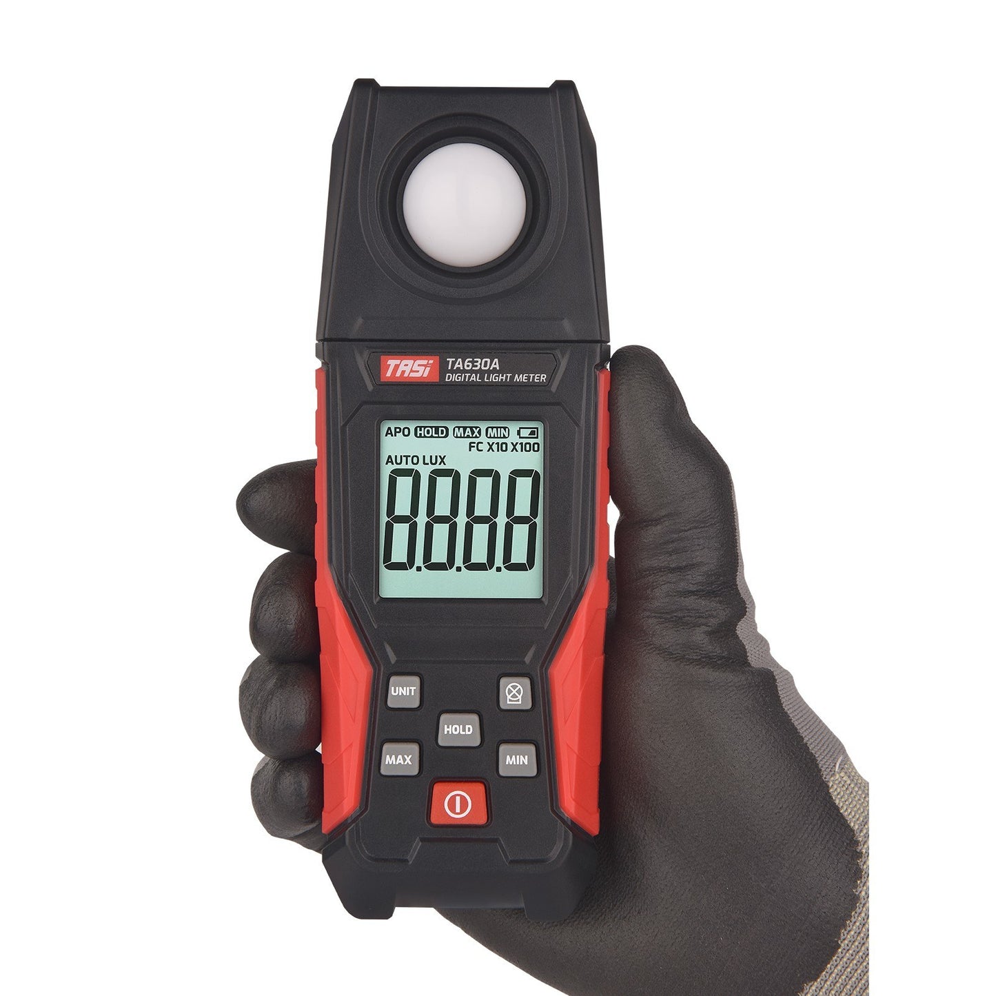 TASI Digital Lux Meter with Record & LCD Display, 0-200,000 Range, Flexible Sensor for Photography, Plants, Indoor & Outdoor Use