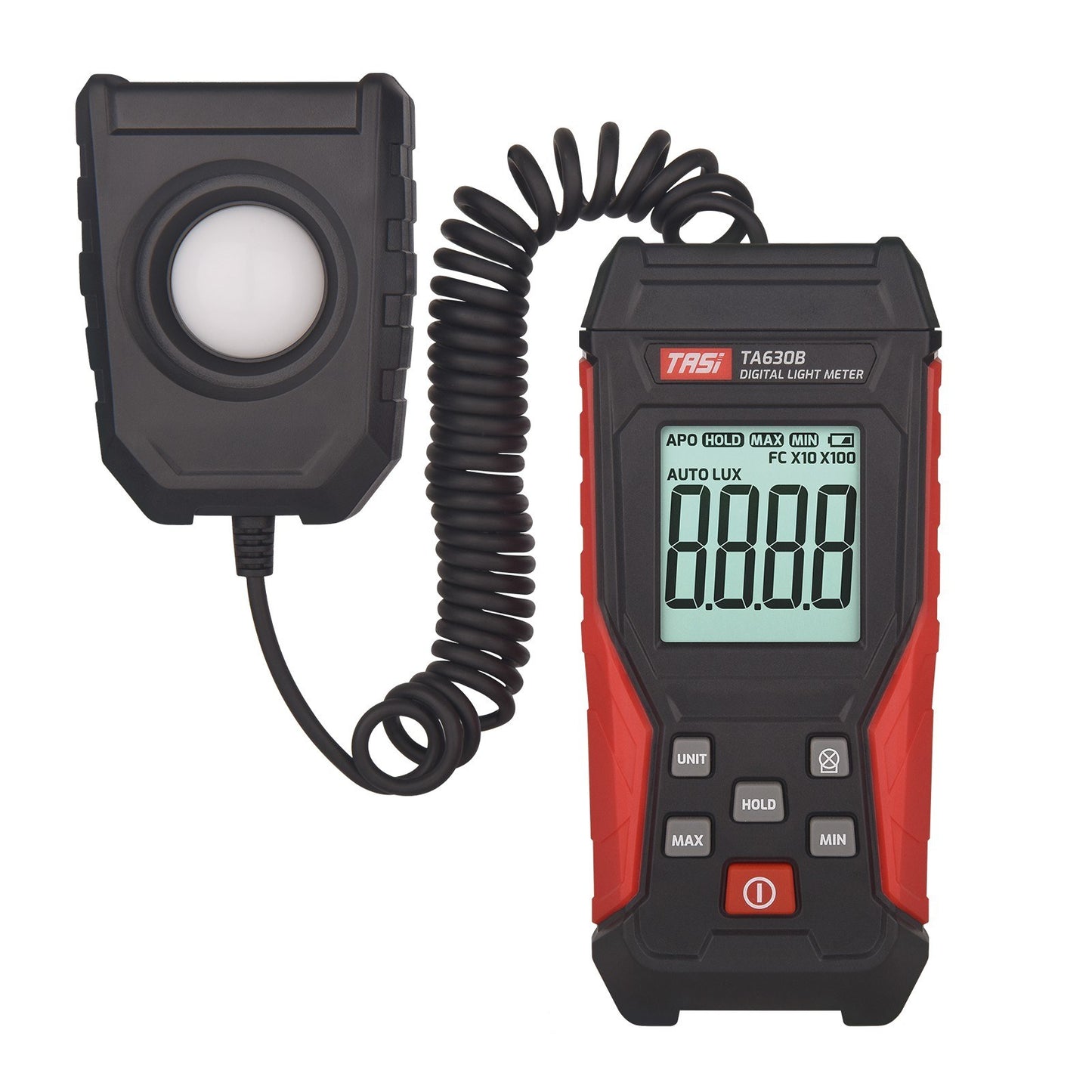 TASI Digital Lux Meter with Record & LCD Display, 0-200,000 Range, Flexible Sensor for Photography, Plants, Indoor & Outdoor Use