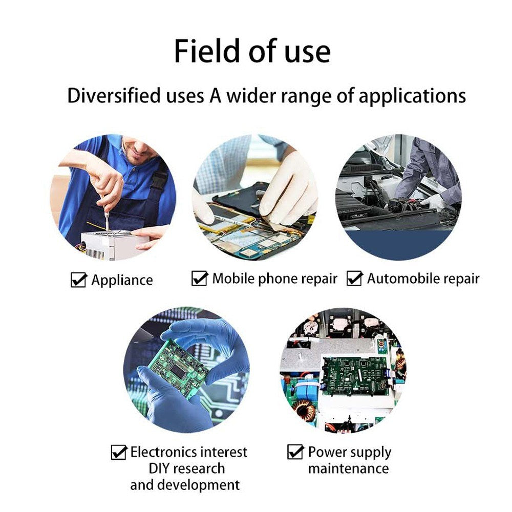Dual-Channel Portable Digital Oscilloscope - 50M Sampling Rate, 10M Bandwidth for Cellphone Repairs & Lissajous Patterns, 6A Current Waveform Measurement