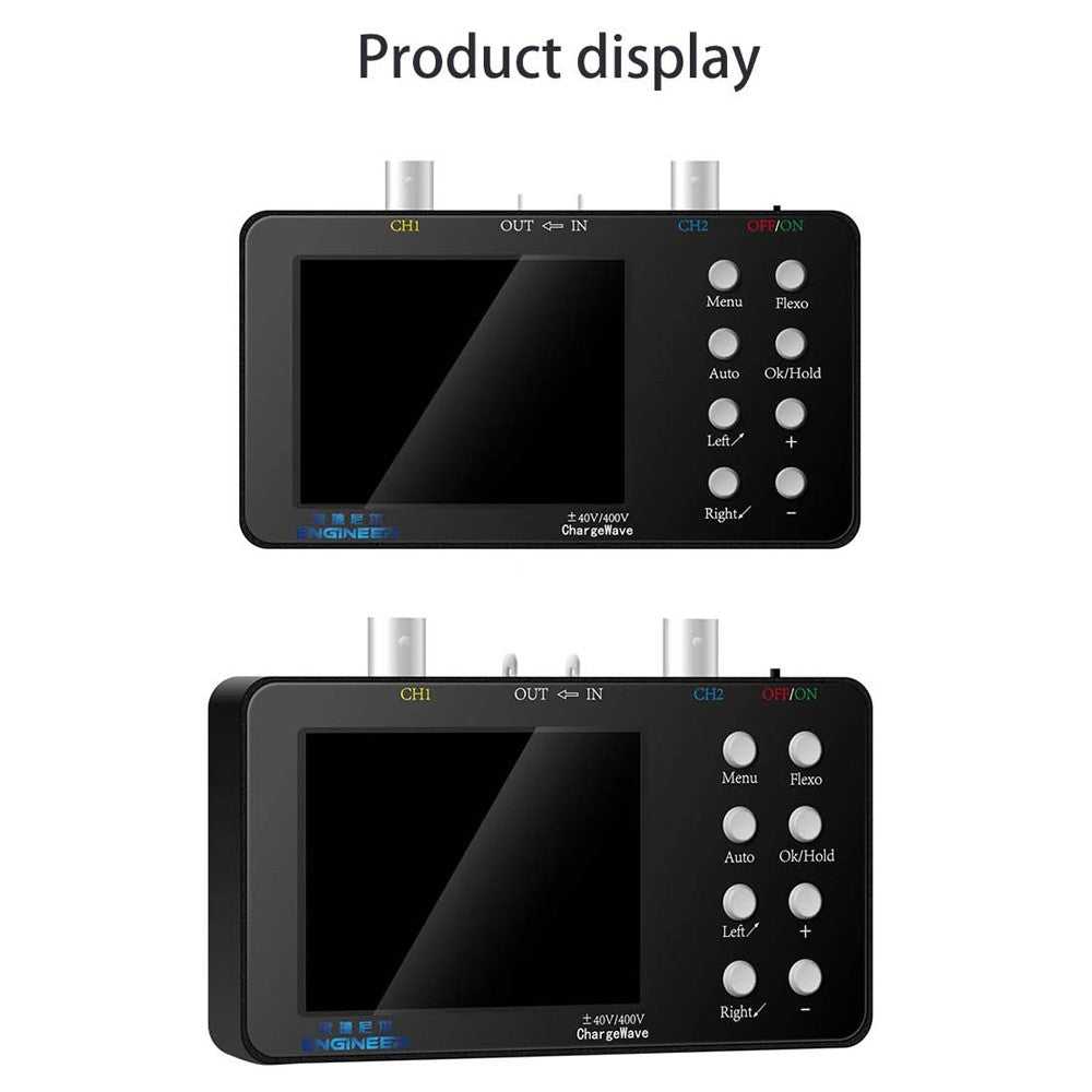 Dual-Channel Portable Digital Oscilloscope - 50M Sampling Rate, 10M Bandwidth for Cellphone Repairs & Lissajous Patterns, 6A Current Waveform Measurement