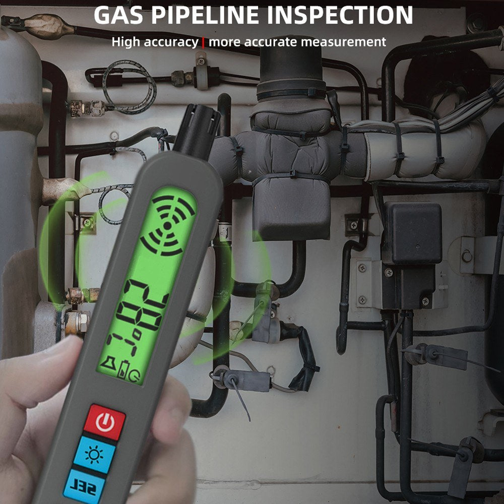 Portable Combustible Gas Leak Detector with Temperature Test & Alarm