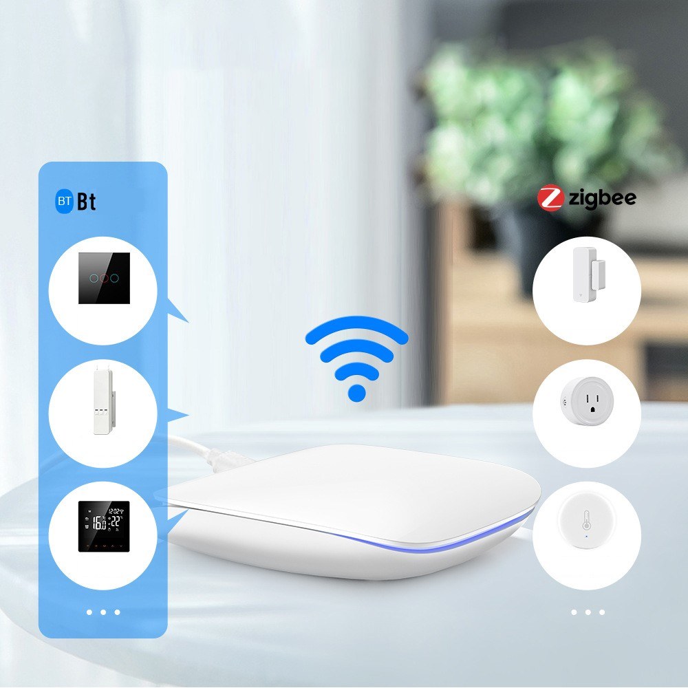 Tuya Zigbee & Bluetooth Smart Home Hub: Zigbee Device Automation, App Remote Control, Alexa Compatible