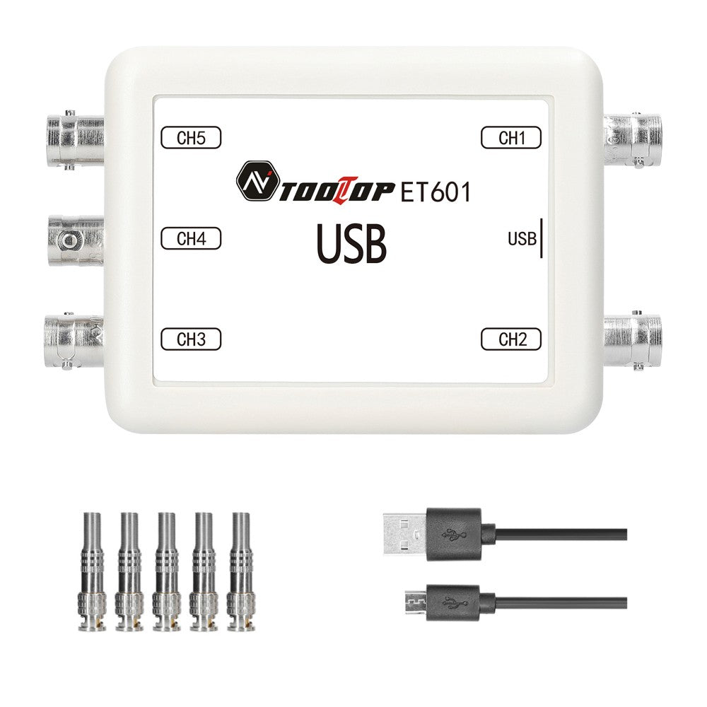TOOLTOP 5-Channel Virtual Oscilloscope with Data Storage & 4 Switchable Measurement Modes
