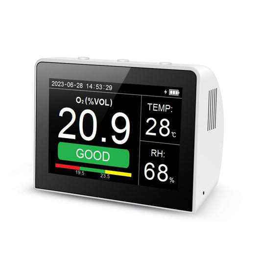 3-in-1 Air Quality Detector: Temperature & Humidity Monitor, Indoor/Outdoor Oxygen Tester