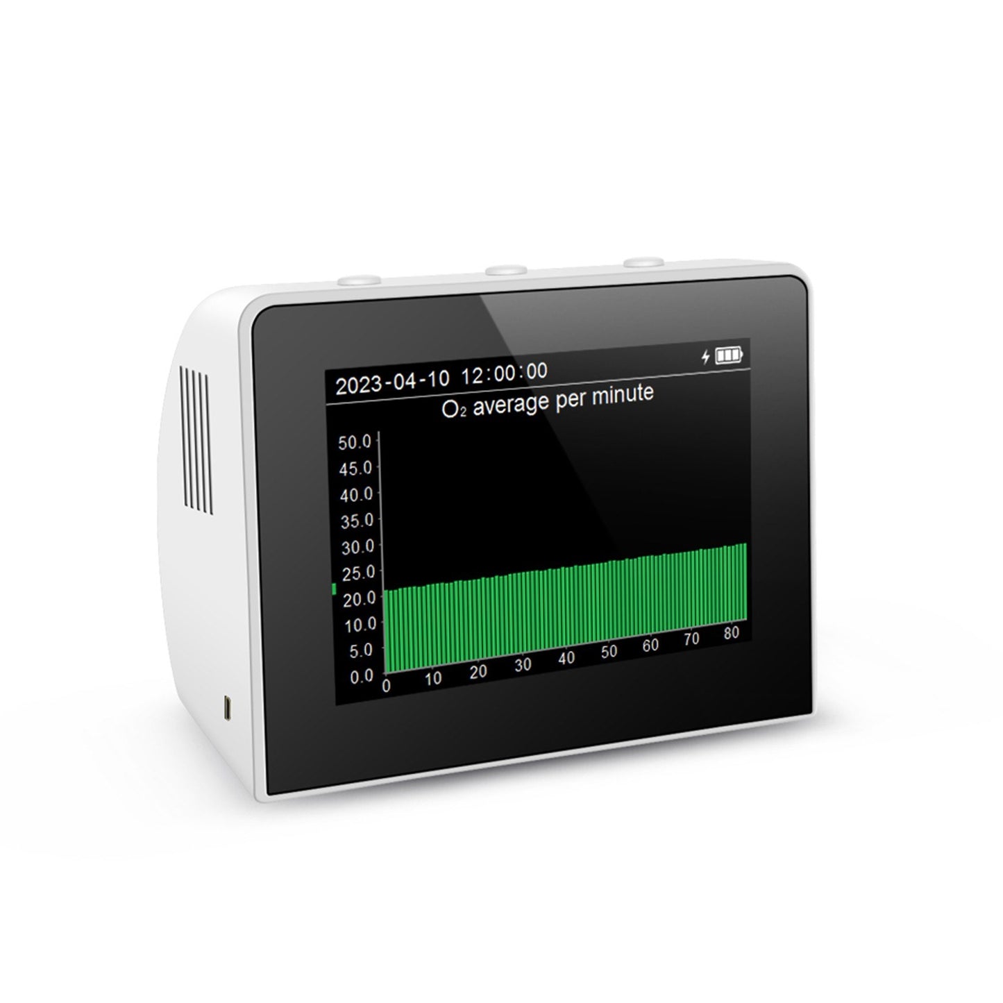 3-in-1 Air Quality Detector: Temperature & Humidity Monitor, Indoor/Outdoor Oxygen Tester