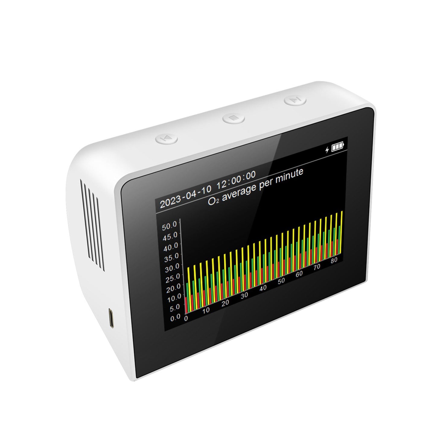 3-in-1 Air Quality Detector: Temperature & Humidity Monitor, Indoor/Outdoor Oxygen Tester