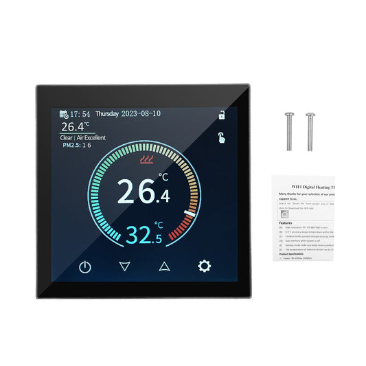 Smart WiFi Thermostat, Digital Temperature Controller with Touchscreen LCD, Mobile & Smart Life App Control, Programmable Weekly-Anti-Freeze, for Home, School, Office, Hotel