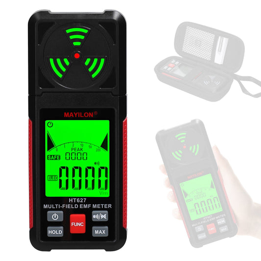 Portable EMF Meter - Digital Electromagnetic Radiation & Electric Field Detector for Home, Lab, Hospital