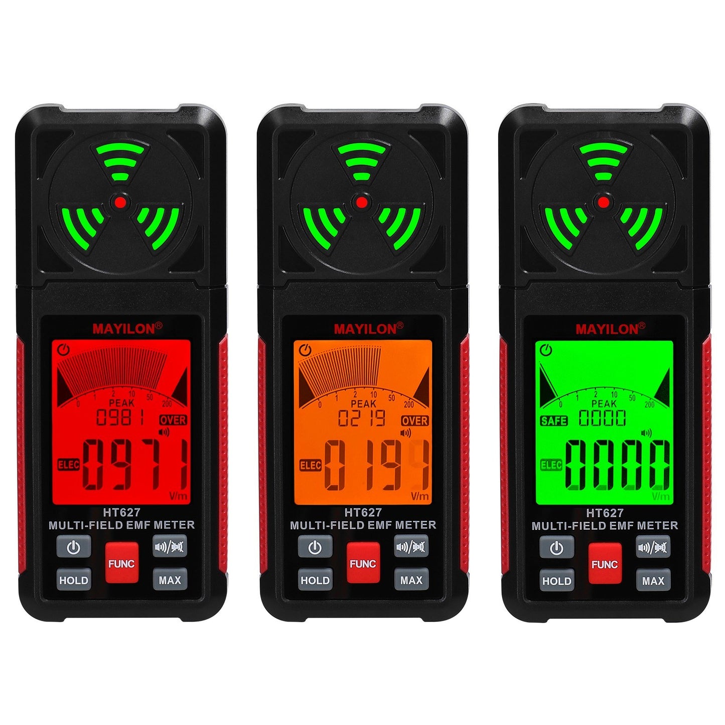 Portable EMF Meter - Digital Electromagnetic Radiation & Electric Field Detector for Home, Lab, Hospital
