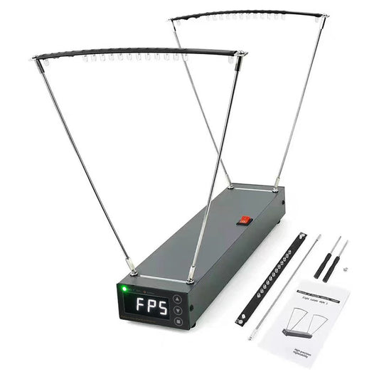 Professional Aluminum Alloy Bow Speedometer 0-2000MPS - Canopy-type Velocity Measurement Tool