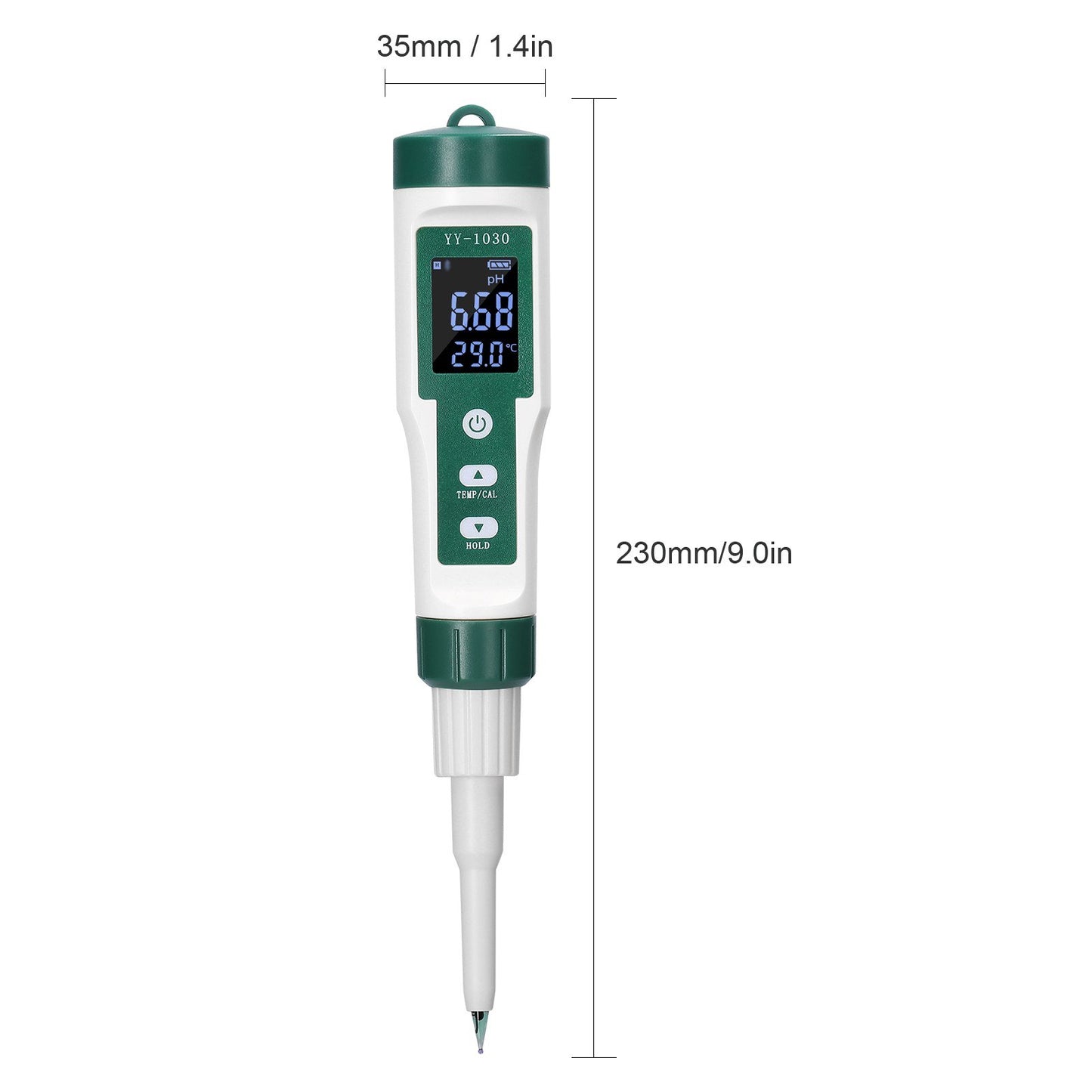 Digital pH Meter for Baby Food, Dough, Cheese, Cosmetics, and Soil - Model YY-1030