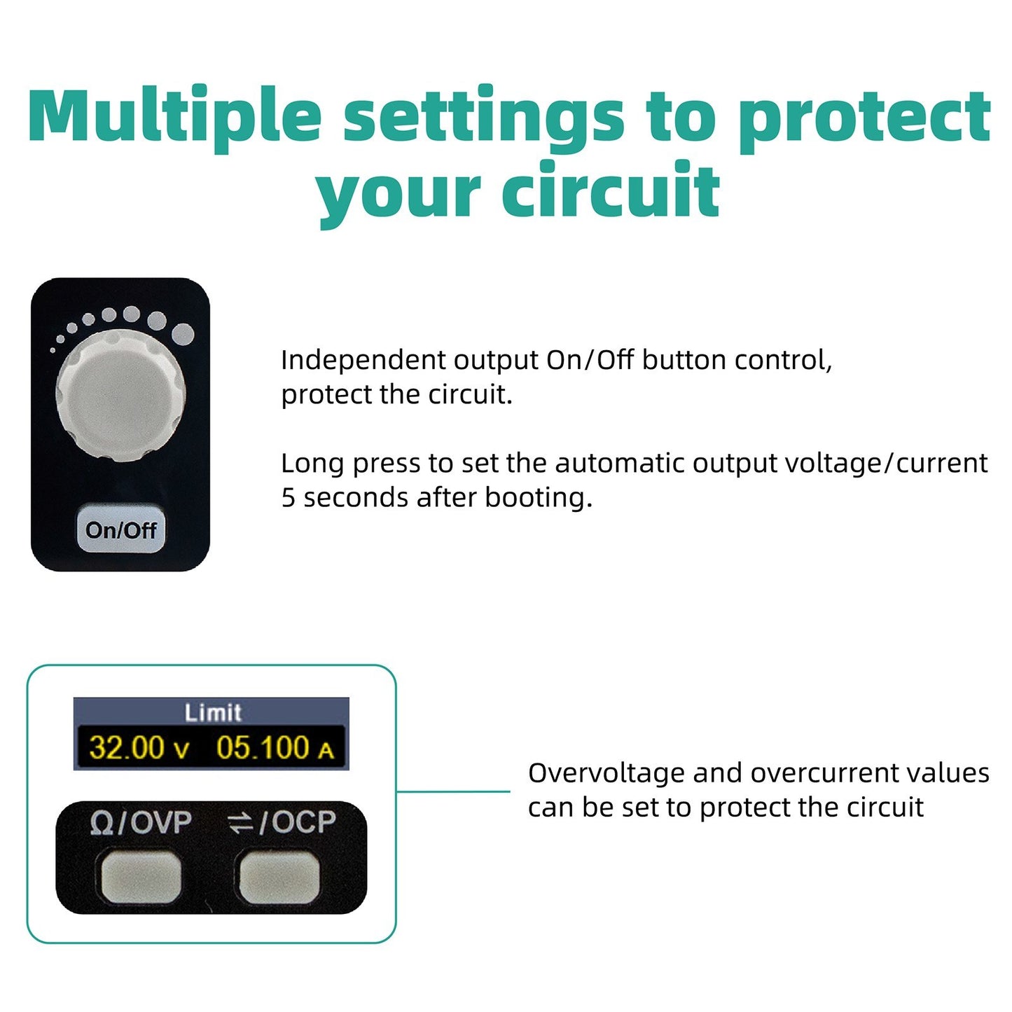OWON SPM3103 300W Programmable Lab DC Power Supply (0-30V, 0-10A) with Multimeter, 2.8 LCD, Output Control, Single Channel