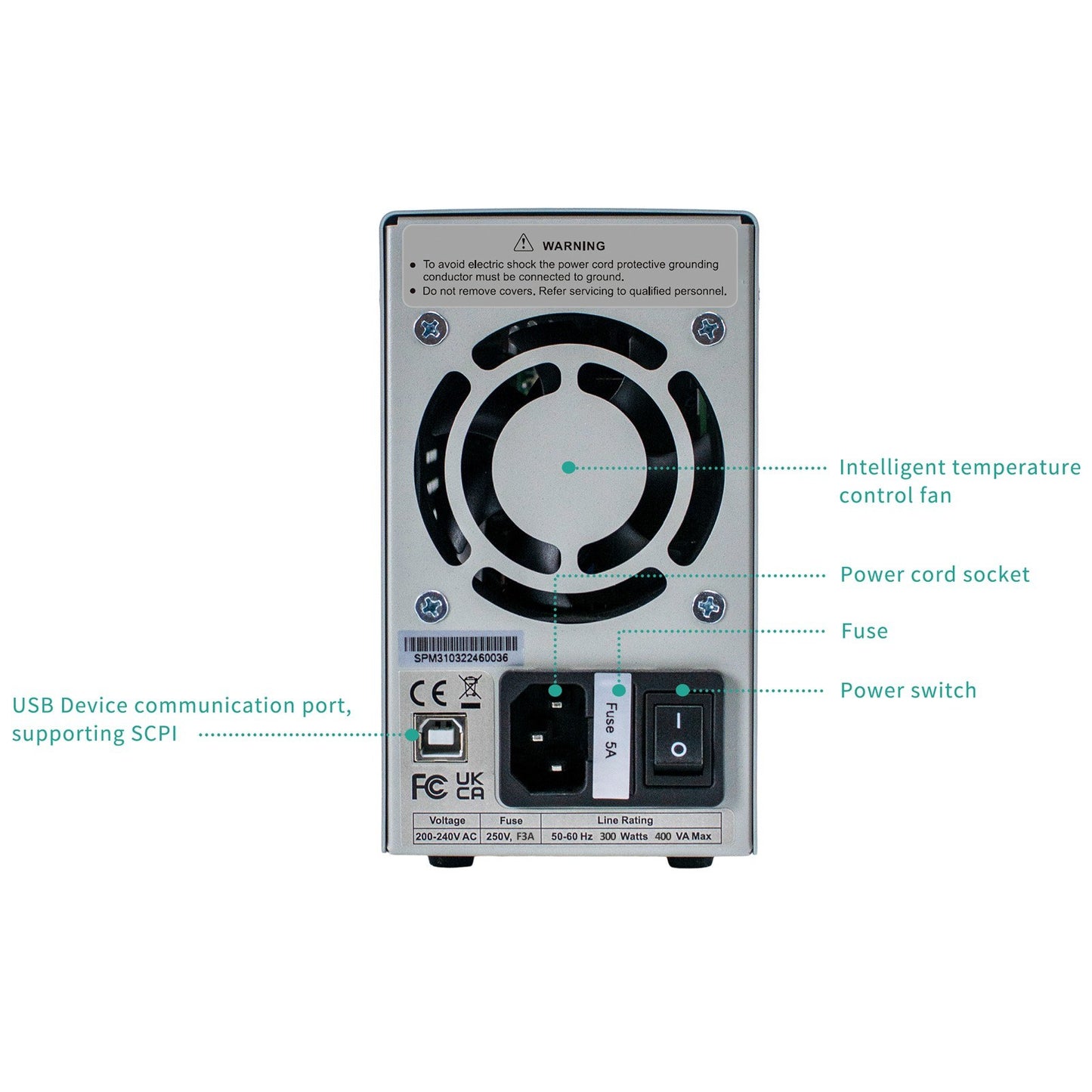 OWON SPM3103 300W Programmable Lab DC Power Supply (0-30V, 0-10A) with Multimeter, 2.8 LCD, Output Control, Single Channel
