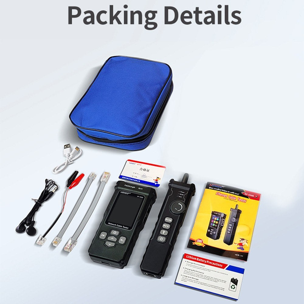 NOYAFA NF-8506 Rechargeable LCD Network Cable Tester & Multifunction Wire Tracker