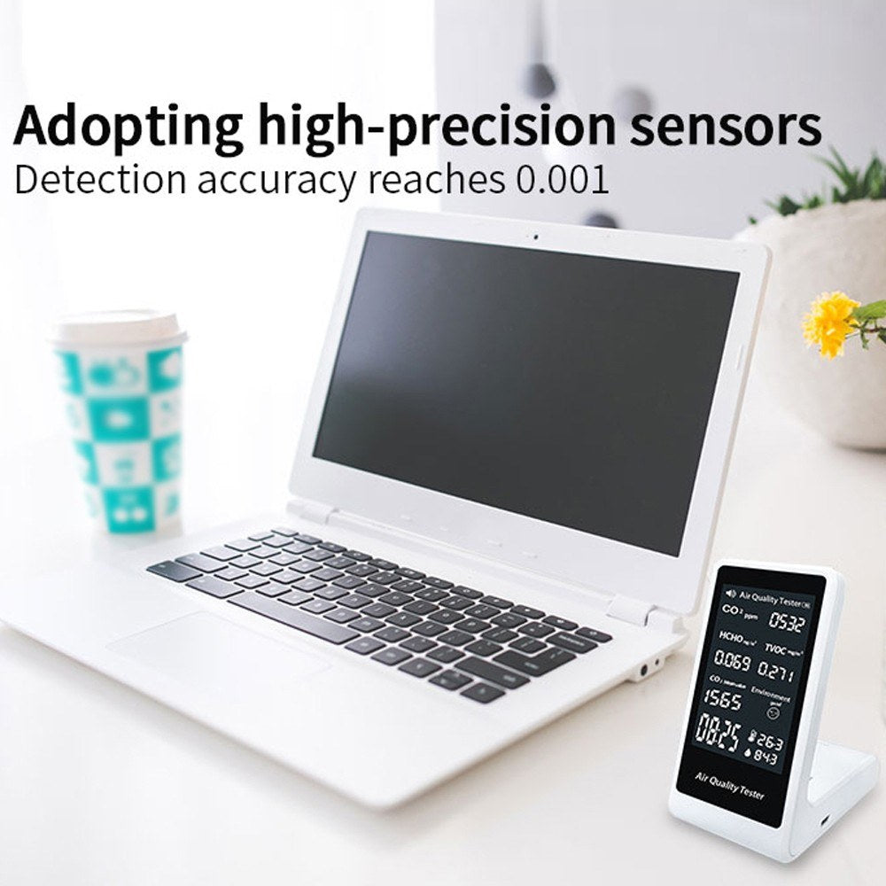 Smart Indoor CO2 Detector: Portable Multifunction Thermohygrometer & Air Quality Monitor