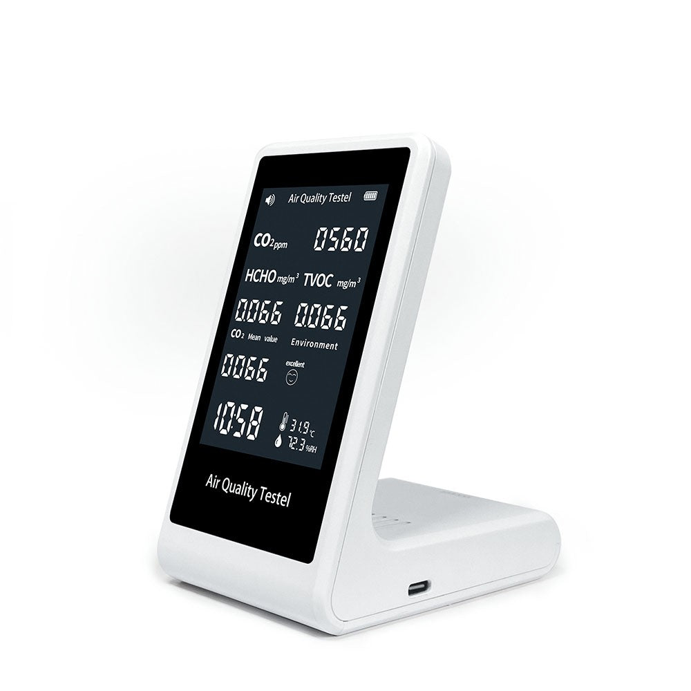 Smart Indoor CO2 Detector: Portable Multifunction Thermohygrometer & Air Quality Monitor
