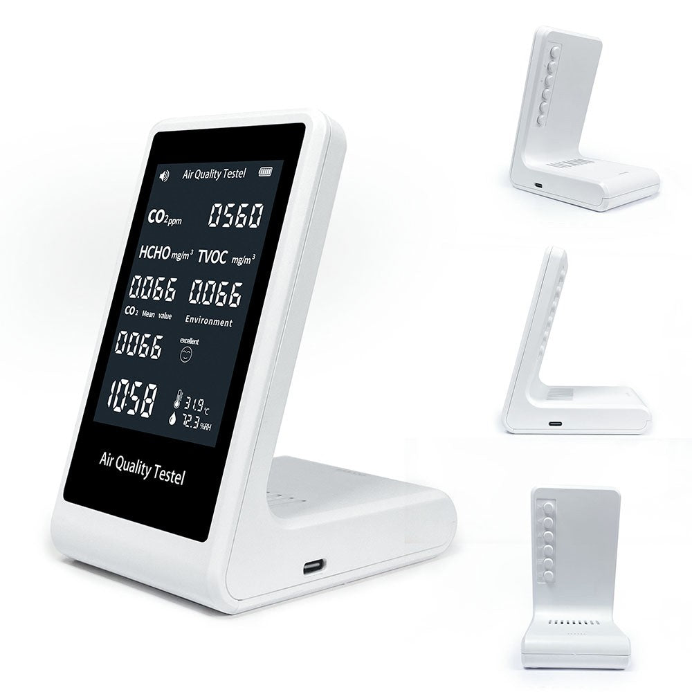 Smart Indoor CO2 Detector: Portable Multifunction Thermohygrometer & Air Quality Monitor