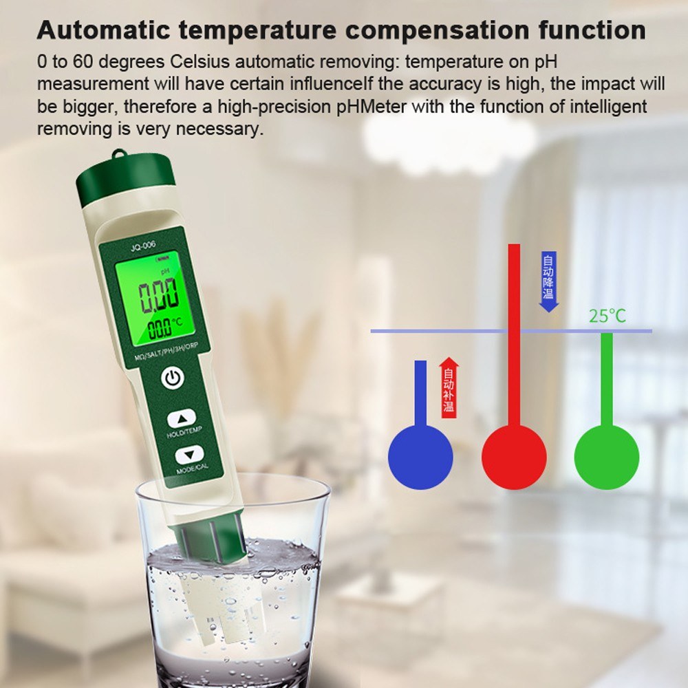 10-in-1 Multifunctional Digital Water Quality Tester - Portable High Accuracy PH/TDS/EC/Salinity/ORP/H2/S.G/Temperature/Nutrient Concentration/Resistance Pen with Backlight