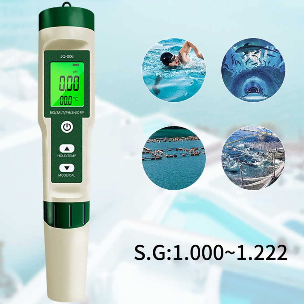 10-in-1 Multifunctional Digital Water Quality Tester - Portable High Accuracy PH/TDS/EC/Salinity/ORP/H2/S.G/Temperature/Nutrient Concentration/Resistance Pen with Backlight