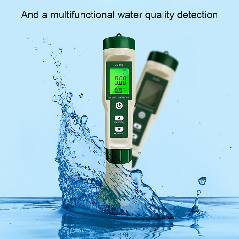 10-in-1 Multifunctional Digital Water Quality Tester - Portable High Accuracy PH/TDS/EC/Salinity/ORP/H2/S.G/Temperature/Nutrient Concentration/Resistance Pen with Backlight