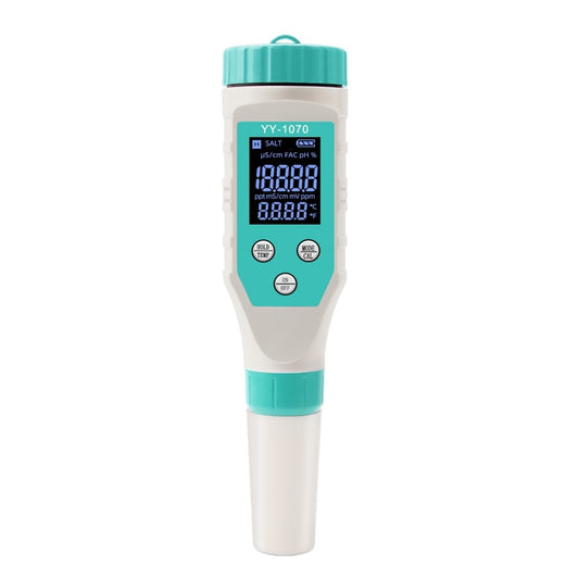 7-in-1 Water Quality Tester: Chlorine, pH, TDS, Salt, ORP, FAC, EC, Temperature for Drinking Water, Aquarium, Pool