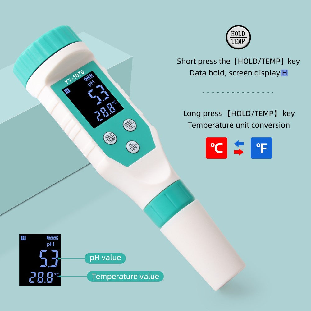7-in-1 Water Quality Tester: Chlorine, pH, TDS, Salt, ORP, FAC, EC, Temperature for Drinking Water, Aquarium, Pool