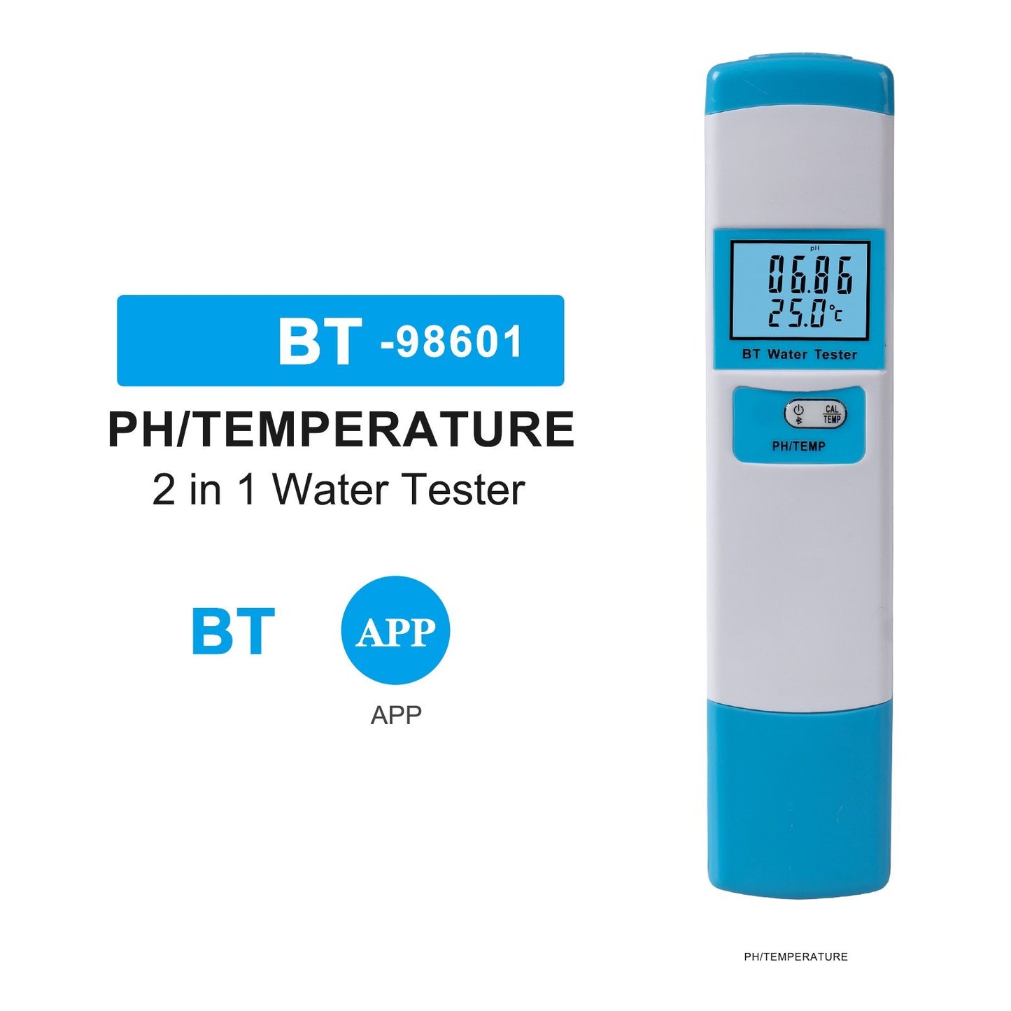BT Multi-functional Water Quality Tester: PH & Temperature Meter for Drinking Water, Aquarium, Aquaculture & Swimming Pool