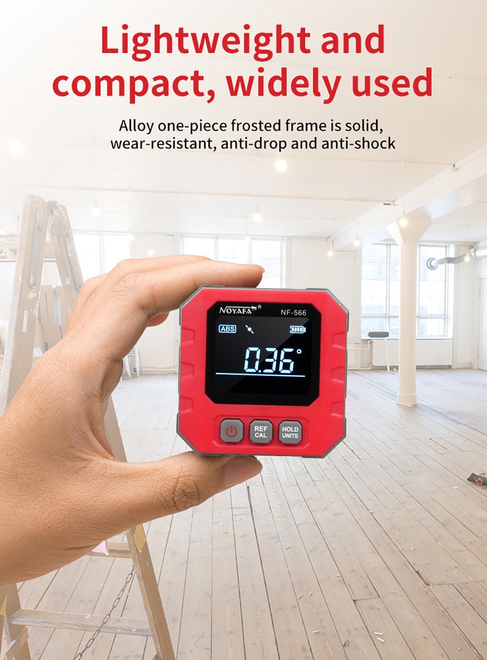 Portable Digital Inclinometer 4*90° Backlight Protractor with Data Hold & Five-side Magnetic Functionality