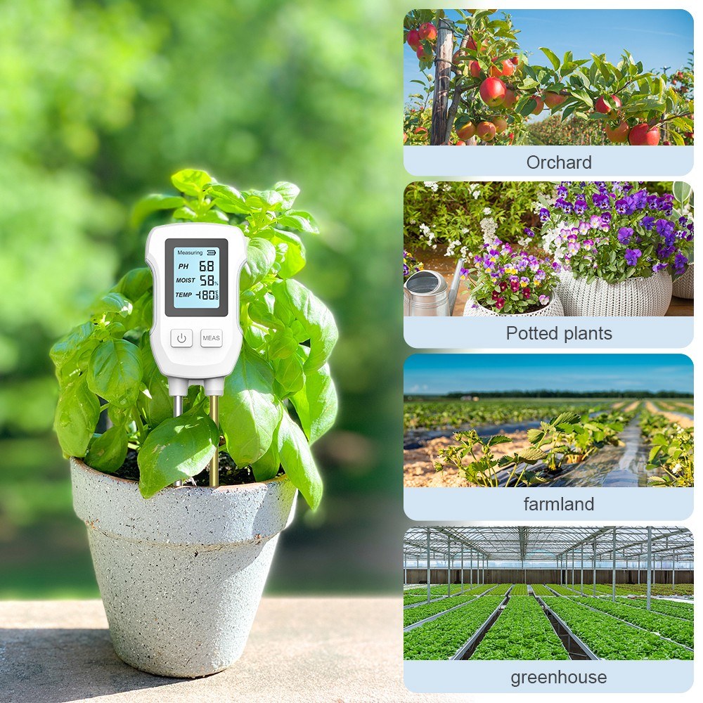 3-in-1 Soil pH, Temperature & Humidity Meter for Indoor Plants - Gardening Cultivation Tool