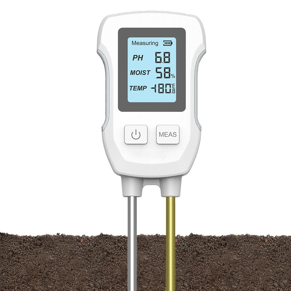 3-in-1 Soil pH, Temperature & Humidity Meter for Indoor Plants - Gardening Cultivation Tool