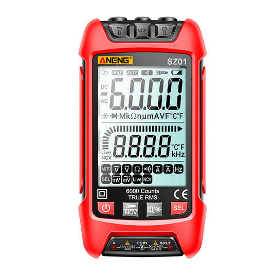 Smart Digital Multimeter 6000 Counts Auto Range True RMS NCV Universal Meter with Backlight Flashlight for AC/DC Voltage, Current & Resistance Measurement - ANENG SZ01