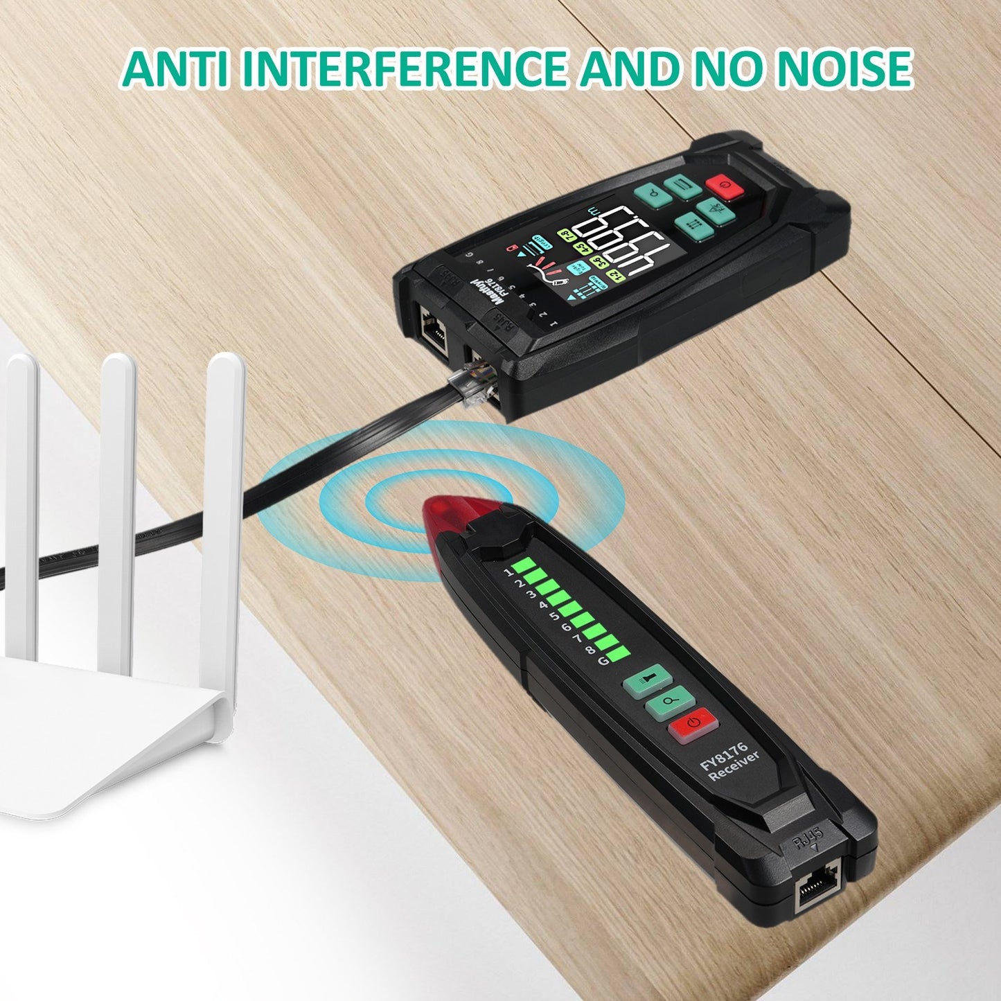 Mastfuyi FY8176 Portable Ethernet Cable Tester with 2.5 Color Screen