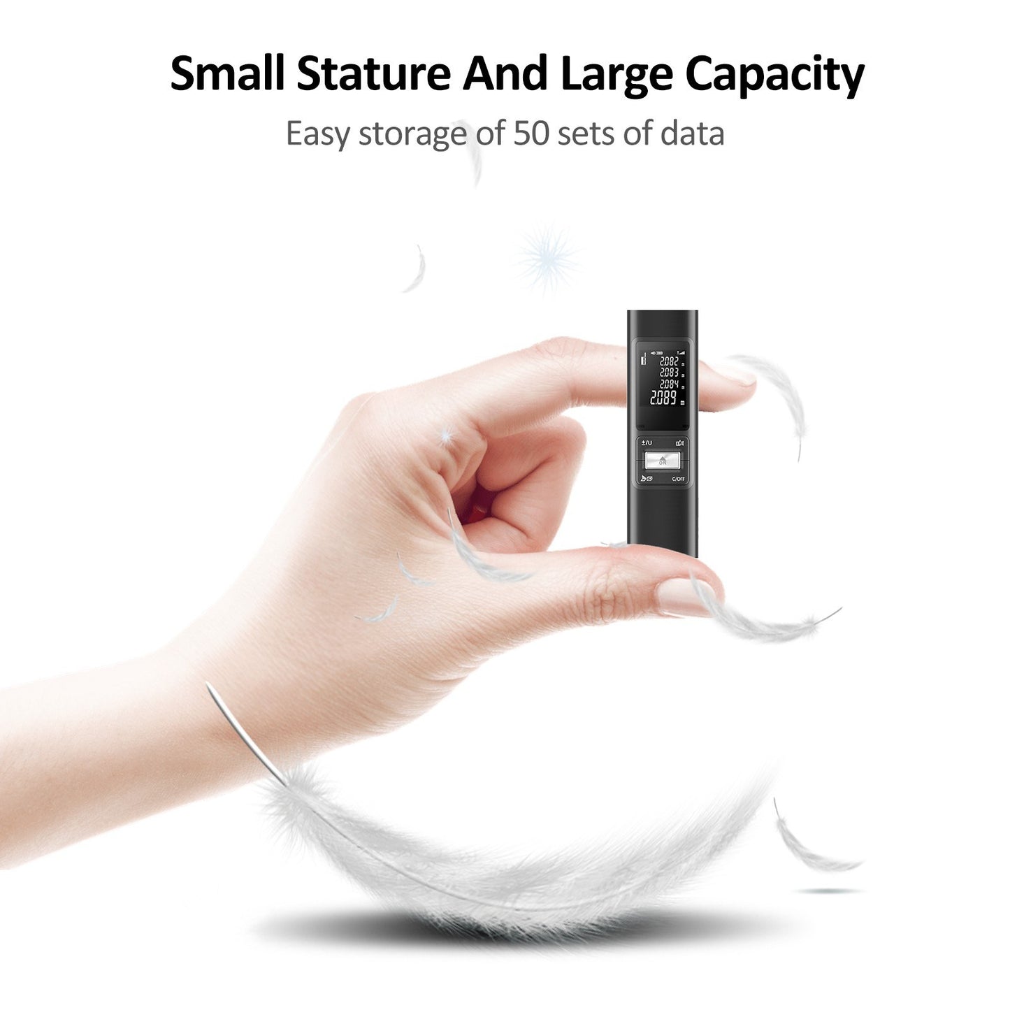 Rechargeable S40 Laser Distance Meter 40M, High Precision ±2mm Digital Rangefinder with Fast 0.1s Measurement, Aluminium Alloy Shell for Indoor Length, Area, Volume Measurement