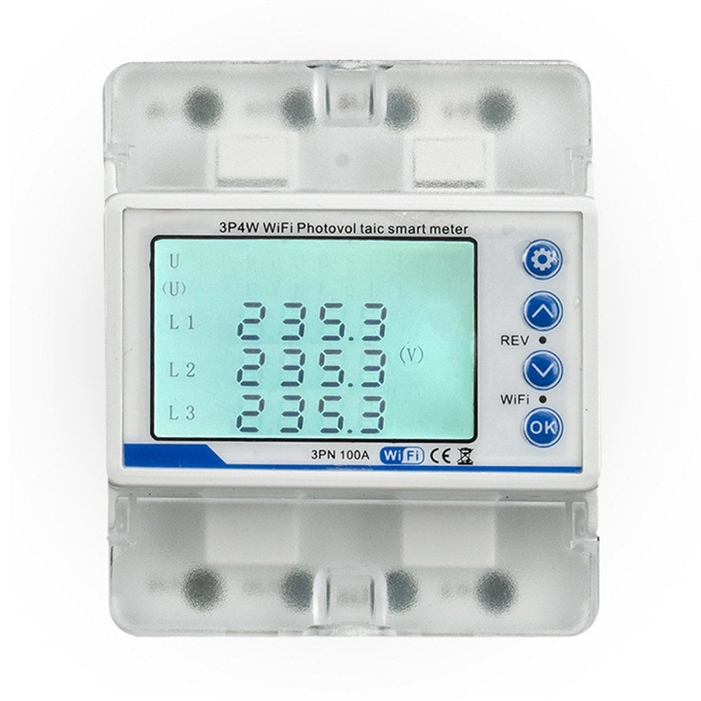 Tuya WiFi Three-Phase Photovoltaic Meter with Intelligent Reclosure Switch