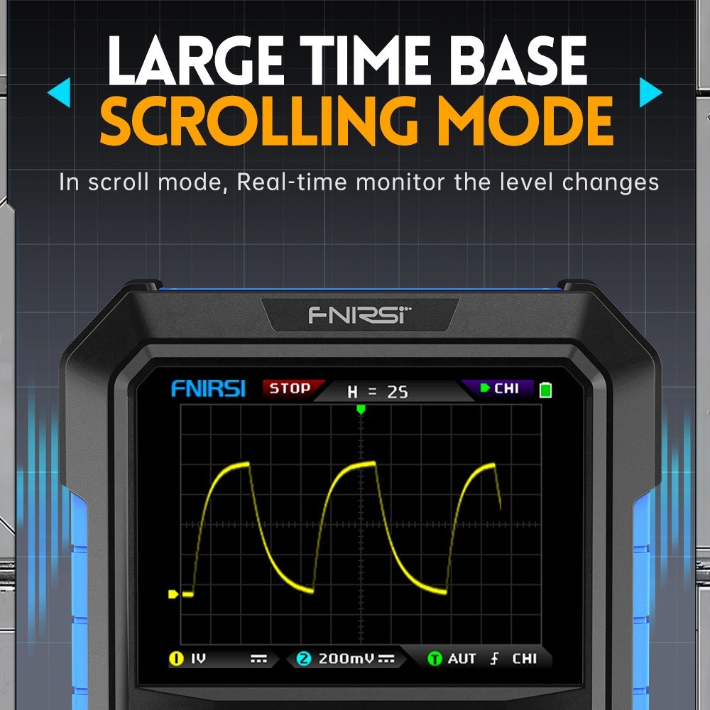 Handheld Dual-Channel Digital Oscilloscope & 20M Signal Generator with 2.8 IPS Screen - FNIRSI Fluorescent Model
