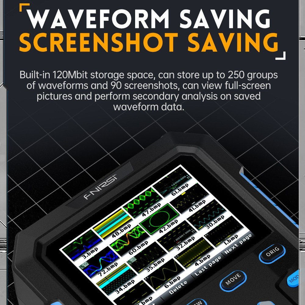 Handheld Dual-Channel Digital Oscilloscope & 20M Signal Generator with 2.8 IPS Screen - FNIRSI Fluorescent Model