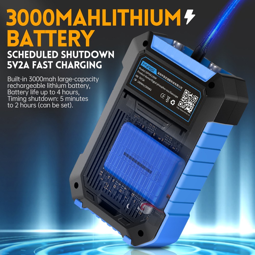 Handheld Dual-Channel Digital Oscilloscope & 20M Signal Generator with 2.8 IPS Screen - FNIRSI Fluorescent Model