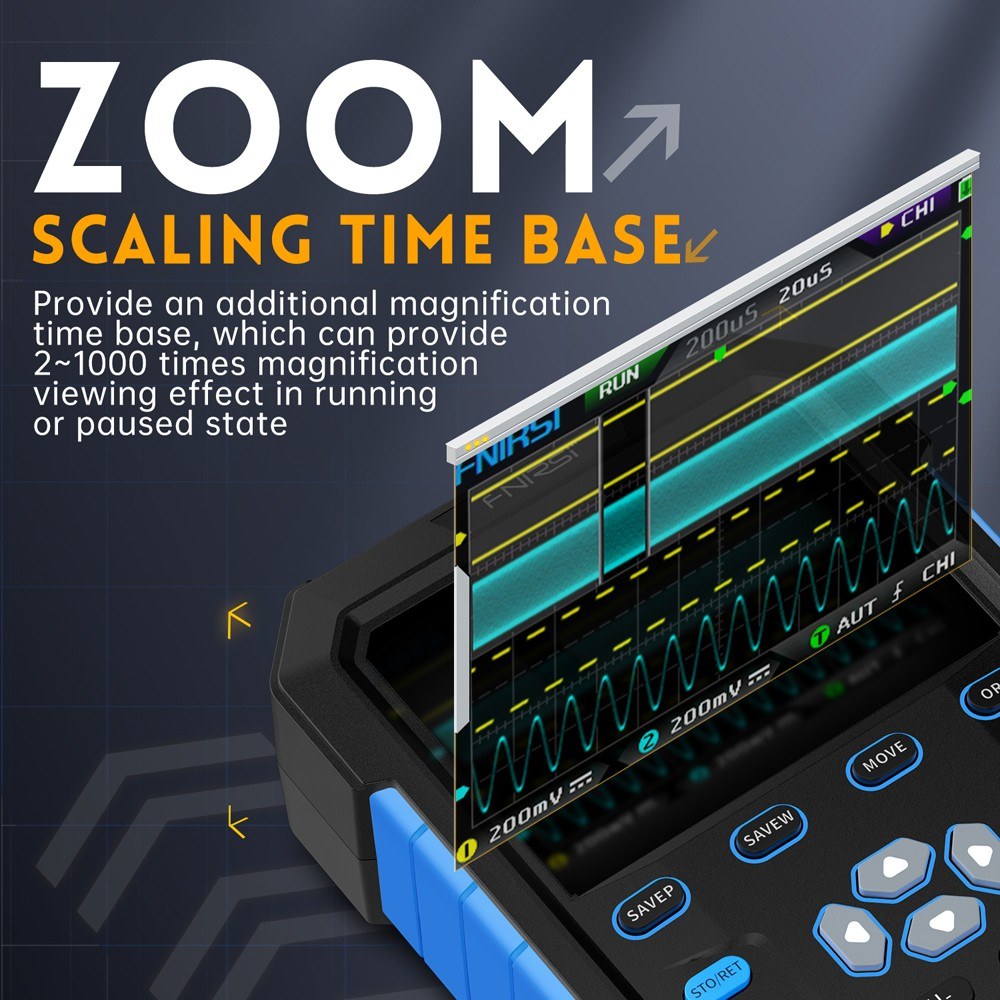 Handheld Dual-Channel Digital Oscilloscope & 20M Signal Generator with 2.8 IPS Screen - FNIRSI Fluorescent Model