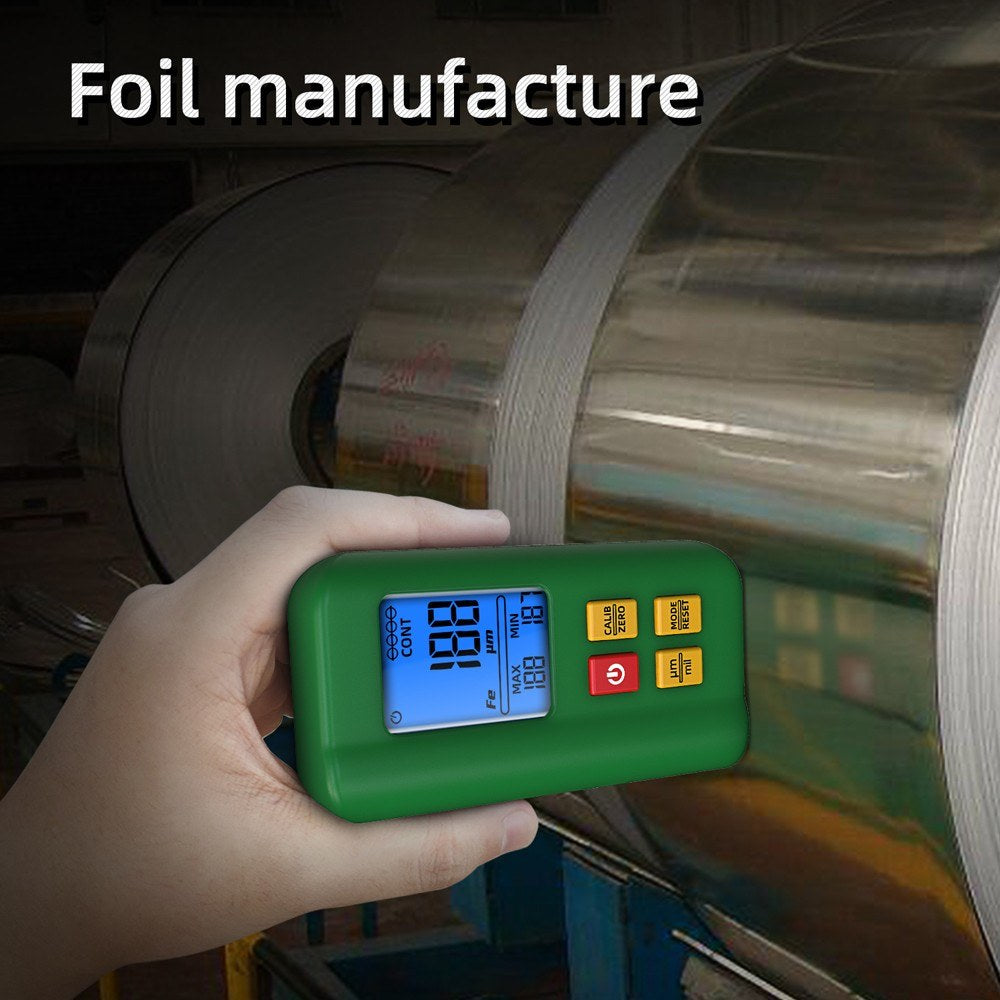 Digital LCD Car Paint Thickness Gauge - High Precision with Multi-Point & Zeroing Calibration