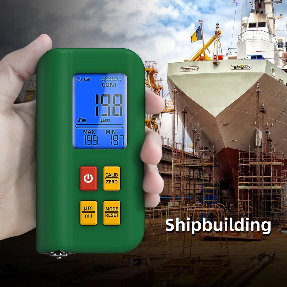 Digital LCD Car Paint Thickness Gauge - High Precision with Multi-Point & Zeroing Calibration