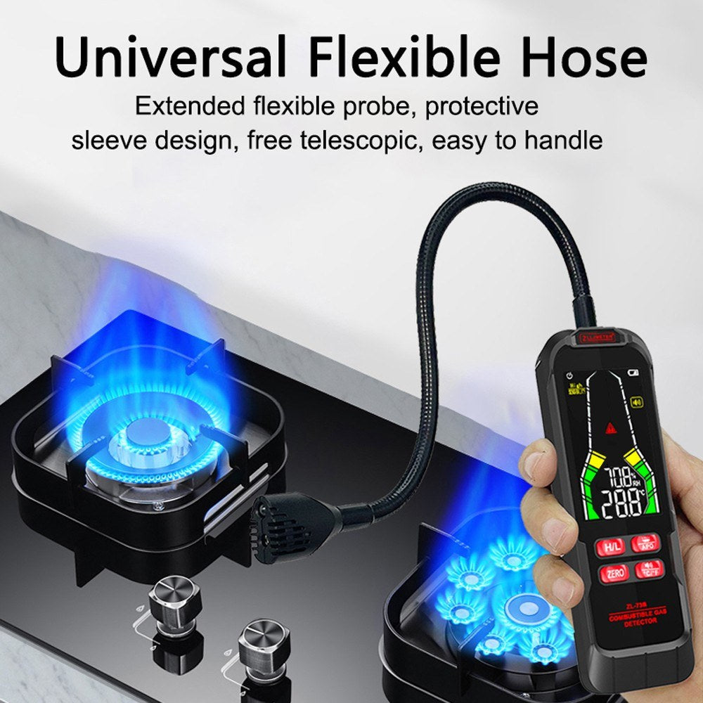 Portable Combustible Gas Leak Detector with Sound & Light Alarm