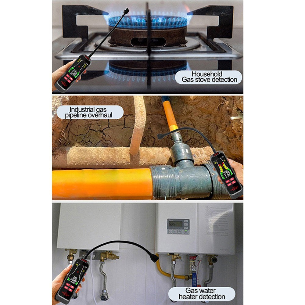 Portable Combustible Gas Leak Detector with Sound & Light Alarm