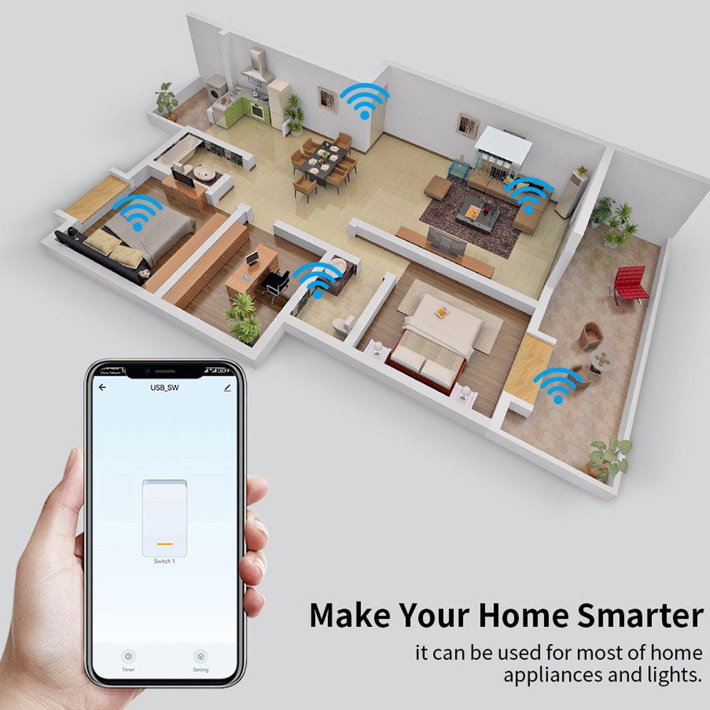 Tuya WiFi Smart Circuit Breaker Module Switch RF433 | Remote App Control Compatible with Alexa & Home Voice Control