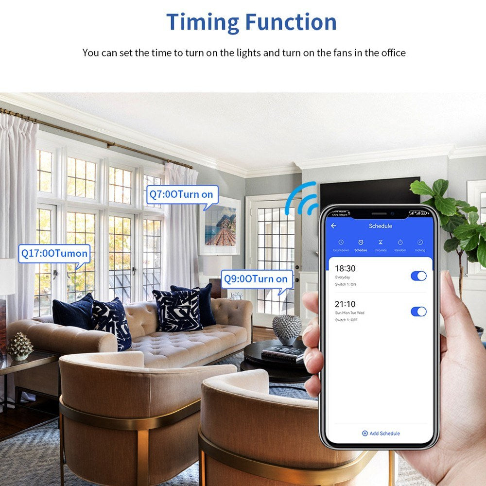 Tuya WiFi Smart Circuit Breaker Module Switch RF433 | Remote App Control Compatible with Alexa & Home Voice Control